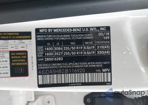 2018 Mercedes-Benz Gle 350 4Matic z USA, uszkodzony, nr VIN 4JGDA5HB2JB116920